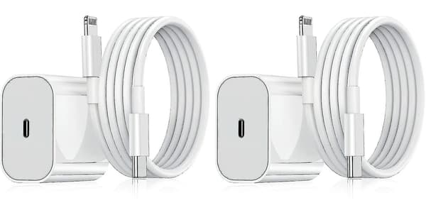 Snabbladdare - Adapter + Kabel - 20w Vit För Iphone - EU -