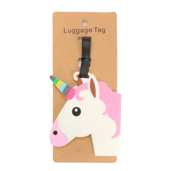 Adressemærke Unicorn Bagagemærke Adressemærke til Kuffert Unicorn pink