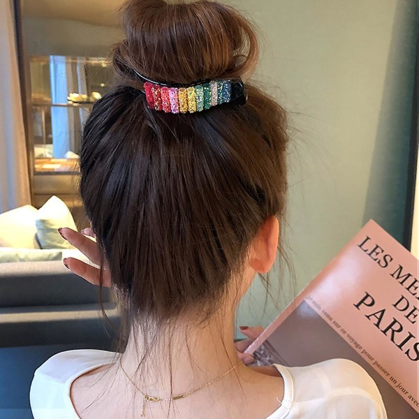 Hårklemmer Pige Regnbue Candy Back Grabbing Cute Ball Curler