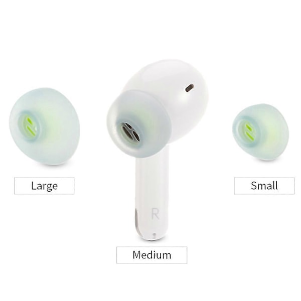 Fsw 6 kpl Silikoniset Korvatulpat OnePlus Buds Pro2 -kuulokkeille Korvatulpat Buds Pro 2 Tws -tulpat Fiil Cc Pro2 -kuulokkeille Korvatulpat WHITE S-3Pairs