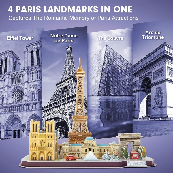 3D-palapelit, Paris City Skyline -rakennusmallisarjat, 114 osaa