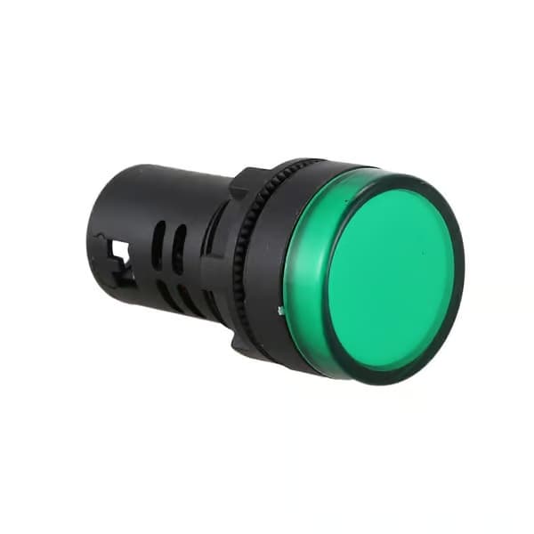 2 stk. AC220V grøn LED-strømindikator kontrollampe 22 mm diameter