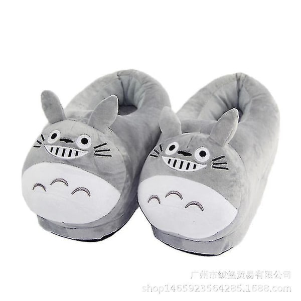 Totoro vintertøfler Sjove unisex voksne indendørs fyldte plyssko Eu35-42