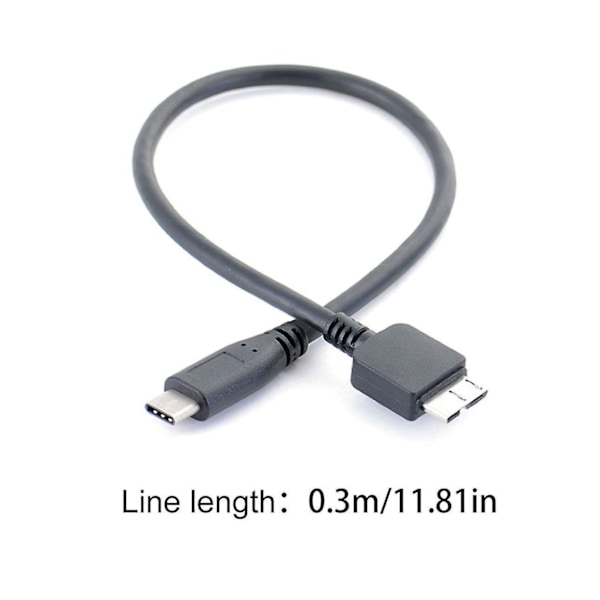 USB 3.0 till Typ C 3.1 Datakabel för Lacie Bärbar Hårddisk