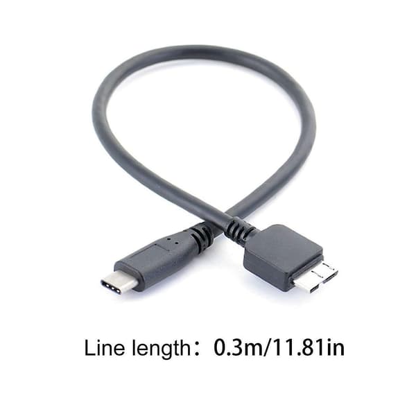 USB 3.0 till Typ C 3.1 Datakabel för Lacie Bärbar Hårddiskkabel