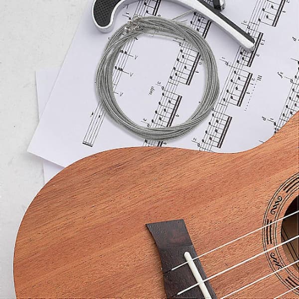4 Stycken Bassträngar Basgitarr Tillbehör Gitarrsträngar Silverpläterade Gitarr Musik Tillbehör