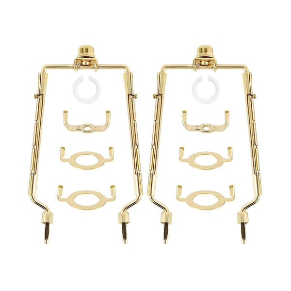 7 tommer lampeskærm harpeholder justerbar lampe harpesæt E14, E26, E27 lysbaseadapter guldhornramme