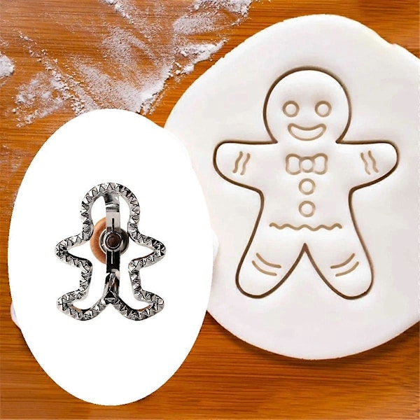 Kakform Degpress Form Pepparkaksgubbe Ravioli Skärare Dumpling Spets Präglingsverktyg Tårtbakningsverktyg