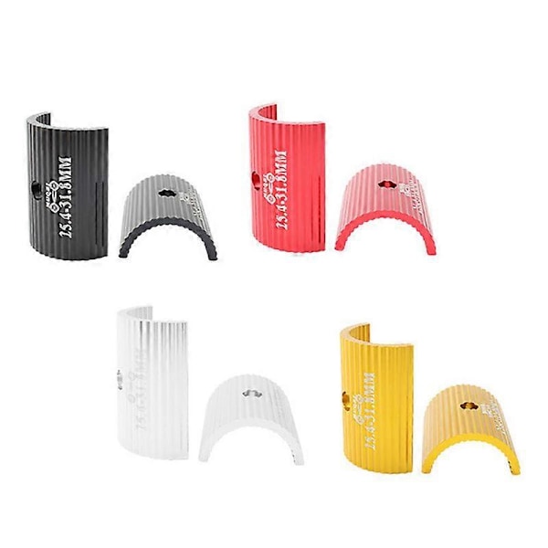 Cykelstyr Shim Cykelstyr Adapter Bøsning Frempind Reducer 25.4-31.8mm Cykeldele Sort