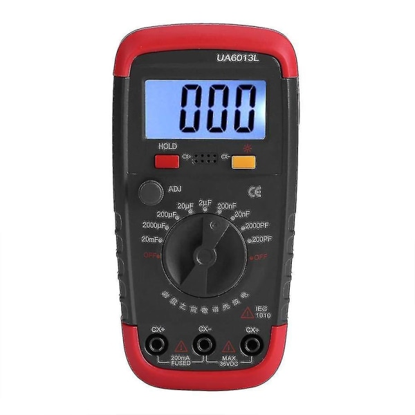 Digital kapacitansmåler Multimeter Professionel kondensatortester 0,1pf - 20.000uf Med Lcd-baggrundsbelysning