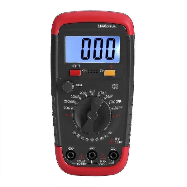 Digital kapasitansmåler Multimeter Profesjonell kondensatortester 0,1pf - 20 000uf Med Lcd-baklys