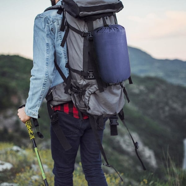1 st sovsäck för vuxna, enkel sovsäck för vuxna för 3 säsonger, lätt camping och vandring Navy Blue