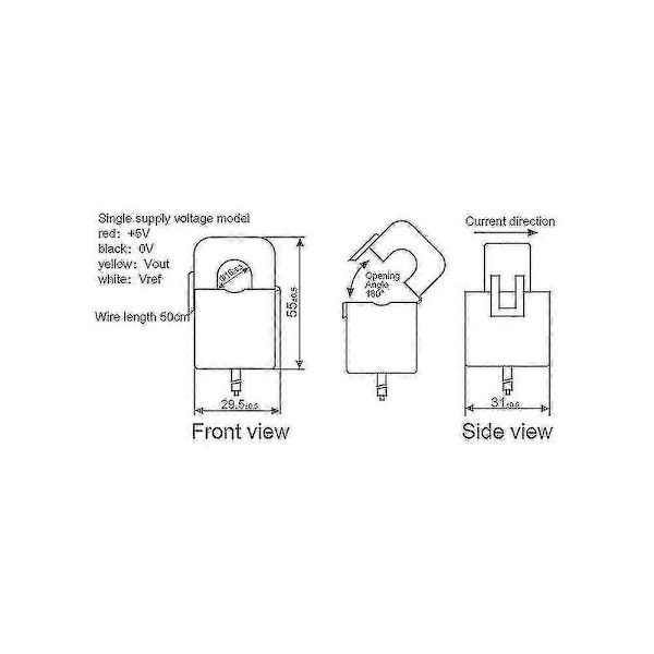 Enfaset, Hall Split Core Strømsensor - 50A