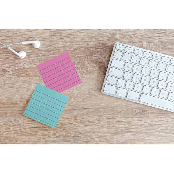 Fjernelsesvenlige Sticky Notes | Blå, Pink, Grøn, Gul Farver | Selvklæbende Memo Pads