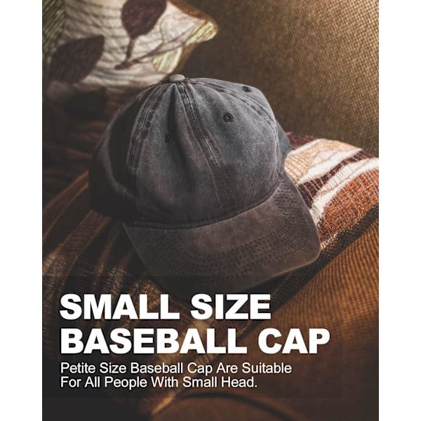 XS-S Vasket Bomulls Baseball Cap, Liten Hode Sommer Løpe Cap, Petite Solbeskyttelse Sport Cap (NY 2.0)