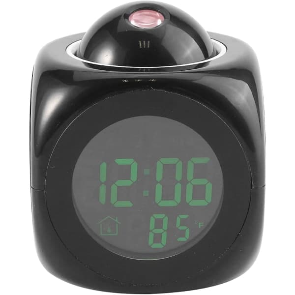 Projektionsväckarklocka - Digital takur - Projektorväckarklocka för sovrum, radiostyrd projektion -häckklocka