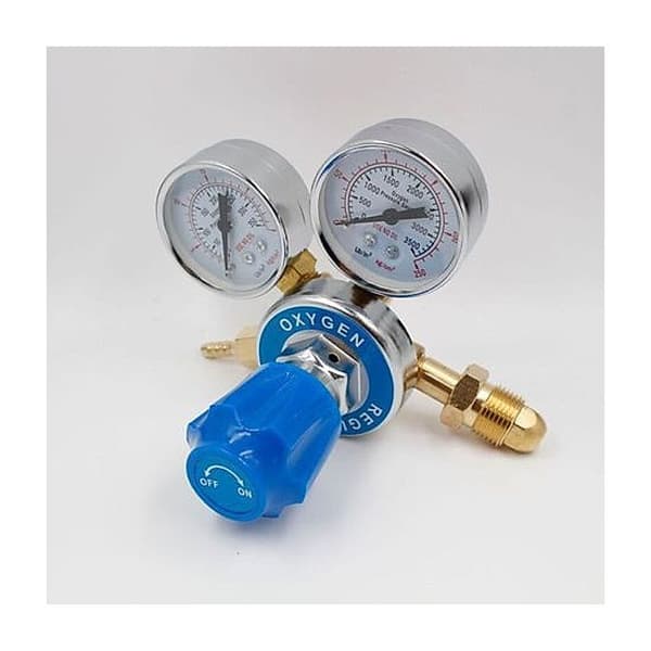 Mellemstor messing trykregulator, messing ilt trykregulator, G5/8 gevind, 0-2.5/0-25(MPa)