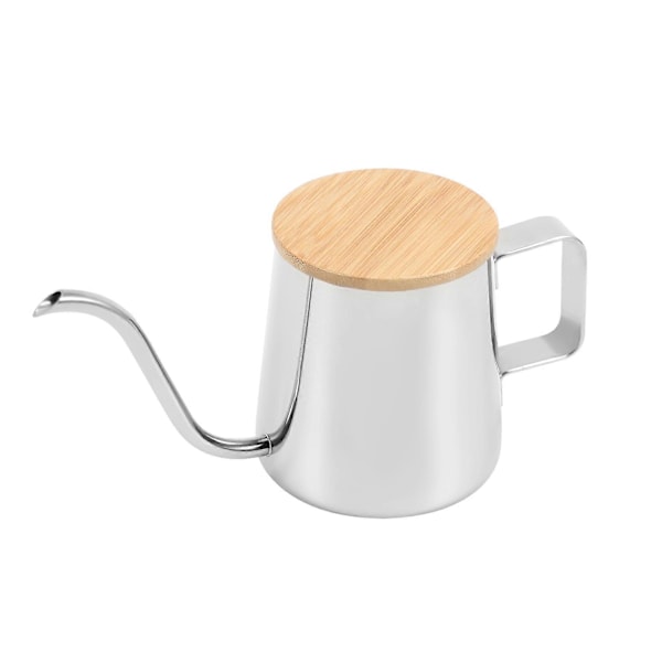 350 ml Lång Smal Pip Kaffekanna Svanhals Vattenkokare Rostfritt Stål Handdropp Vattenkokare Häll Över Kaffe