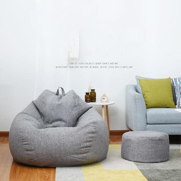 Säkkituolit sohvan cover, sisätilojen laiska lepotuoli aikuisille Kidsno täyttö - Blue - 100 x 120cm
