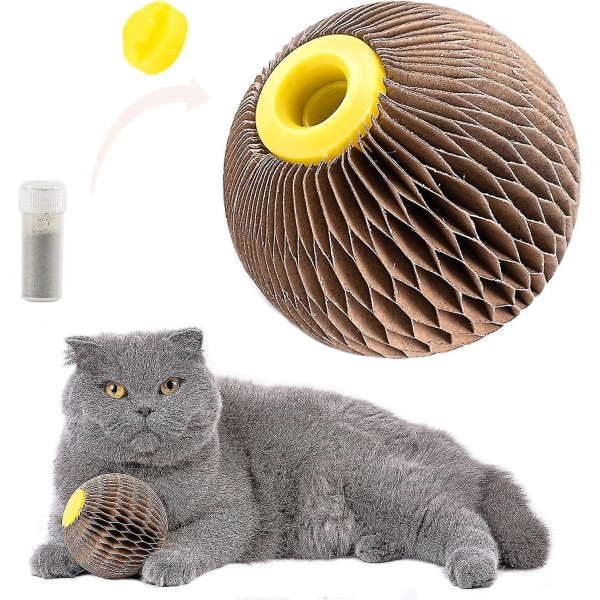 Kattemynteball leketøy for katter Kattemynte Gjenfyllbar Scratcher Ball Kittys trofaste lekekamerat Reduser fedme og ensomhet Csb01br
