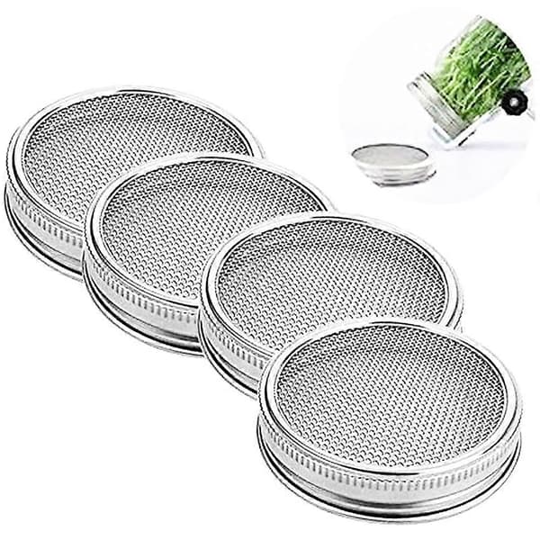 4 stk. Spiringslågfilter i rustfrit stål til Mason Jar