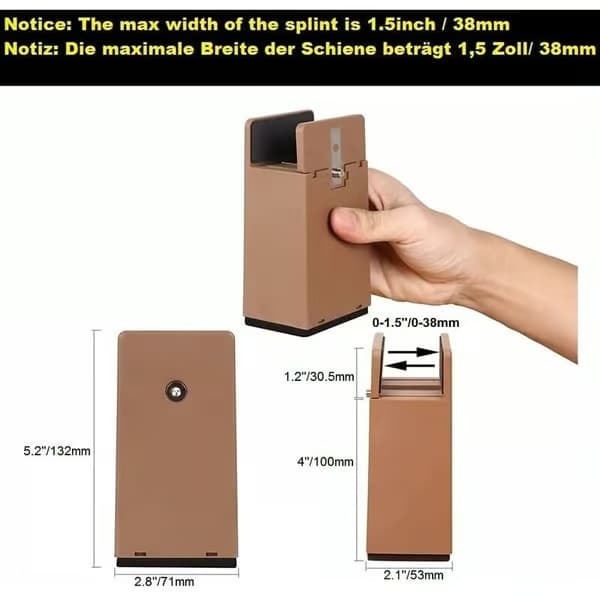 10 cm justerbar sängbenshöjare, 10 cm robusta möbelfötter, för sängbenstjocklek 0 till 3,8 cm