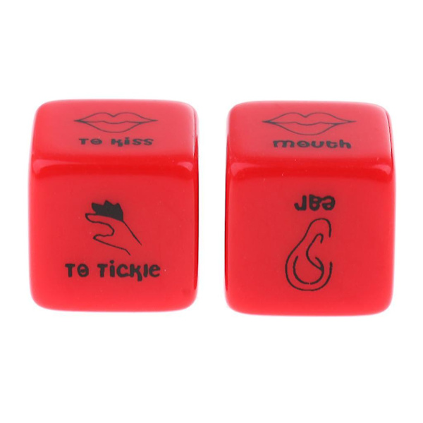 2 st D6 Glow In Dark Parspel Flirtspel Tärningar För Honom Eller Henne Kryddig Present