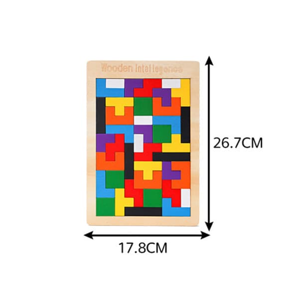 Træ Tangram Puslespil Model Blokke Spil