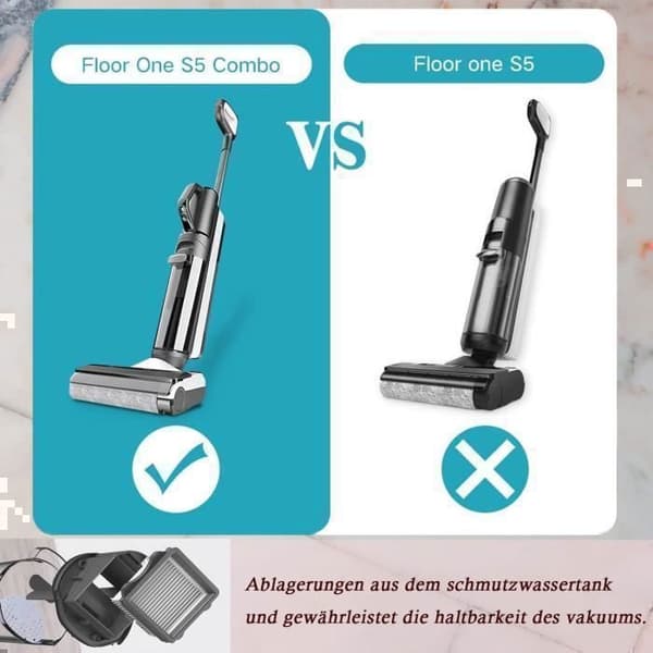 Lisävarustesarja - Floor One S5 Combo - 2 harjarullaa - 2 suodatinta - Johdoton pölynimuri