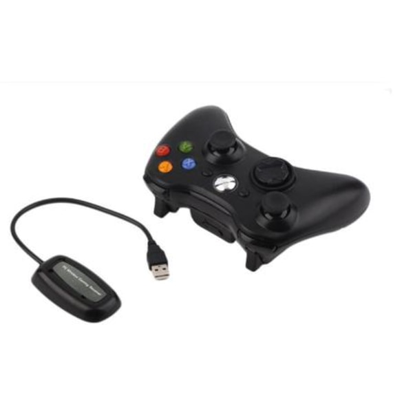 Trådløs Xbox 360-kontroller 2,4 GHz Gamepad Joystick trådløs kontroller (svart)