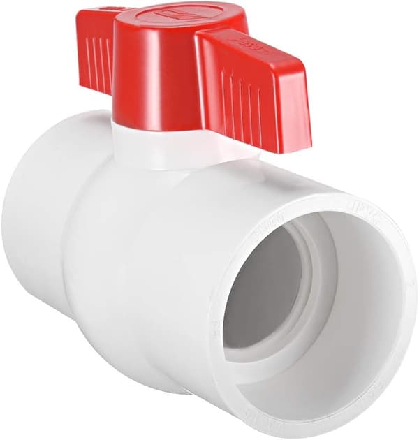63 mm PVC kuleventil for vannforsyningsrør, muffeanslutning