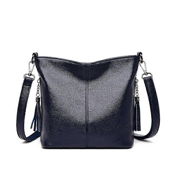 NYA Enfärgade PU Läder Axelväskor Mode Kvinnor Messenger Väska Dam Lyx Handväskor Crossbody Väskor För Kvinnor Sac a Main drak blue