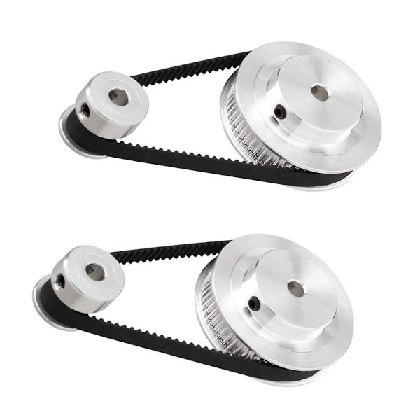 2set 2gt synkronhjul 20 60 tänder borr aluminium timing remskiva Gt2 timing remskiva system