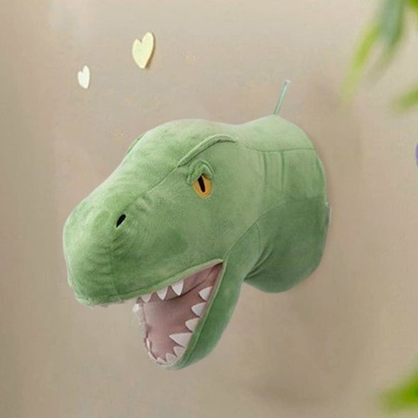 2 stycken dinosauriehuvud väggprydnader 3d söt barnrum vardagsrum baby