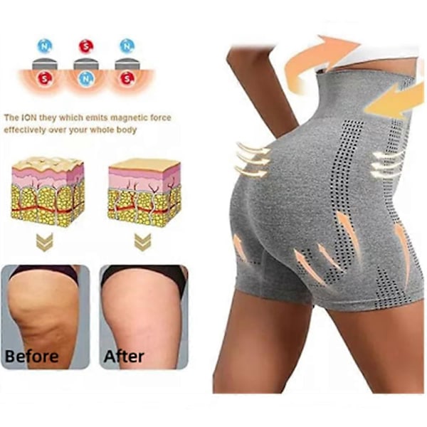 Nya MicroVibration Massage Modul Is-Silke Jon Fiber Reparerande Formgivande Shorts grey S