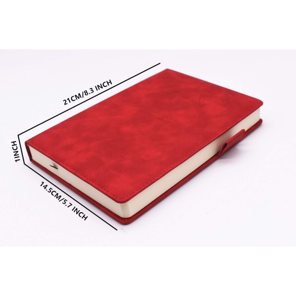 A5-anteckningsböcker - 8,3"×5,7" - 360 sidor - Red