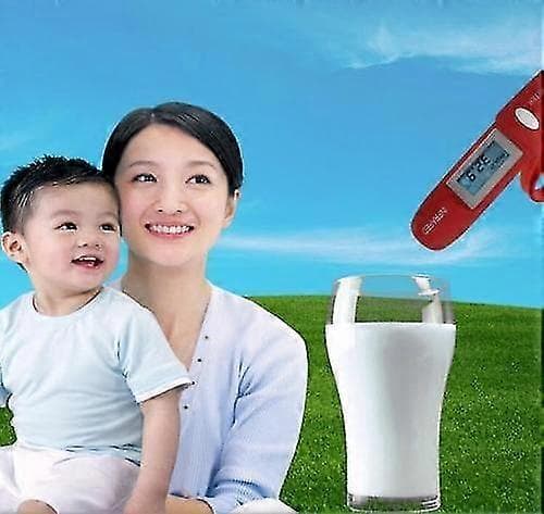 Dt8220 Berøringsfri Mini Infrarød Termometer LCD Display Termometer Pen Red