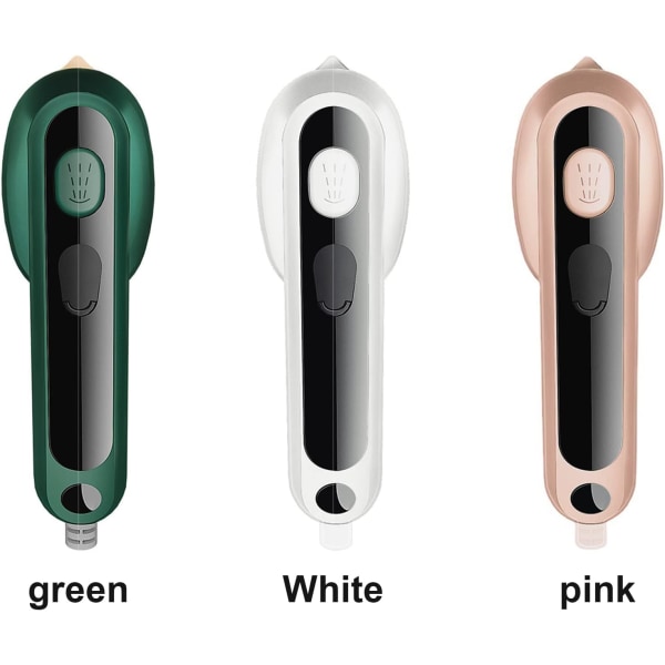 Oppgrader Micro Steam Iron Portable Mini Steam Strykejern for klær Profesjonell hurtigoppvarming Håndholdt tørr våt strykemaskin med sprøytetåke (grønn)