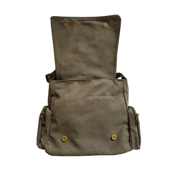 Totoro Canvas Beskedtaske Tegnet Studerende Bog Messenger Taske Multi-Lomme - brown