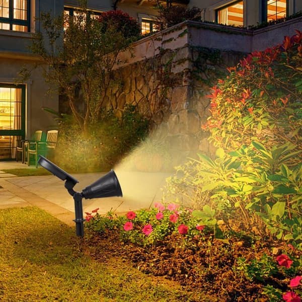 7 LED Solar Strålkastare, 2-i-1 Utomhus Solar Spotlight - 3000K IP55 180°