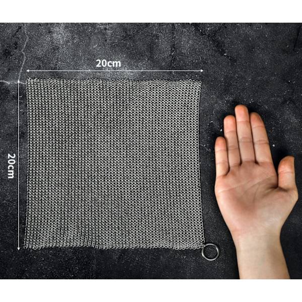Jernrenser, jern skrubbe, oppgradert tynn ring, 316L rustfritt stål skrubbe patentert L 8''x 8'', rustfritt stål nett, stålull skrubbe