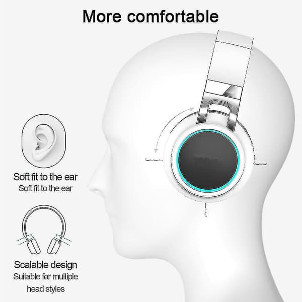 Bluetooth Hörlurar, Trådlösa Bluetooth Hörlurar, Vikbara Trådlösa Bluetooth Hörlurar