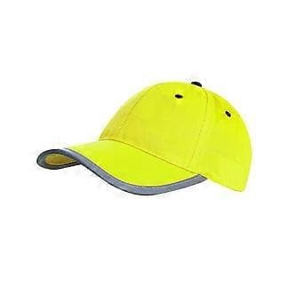 Säkerhetshatt Hög Synlighet Reflekterande Baseballkeps, Ljus Neonfärg Reflekterande (Gul)