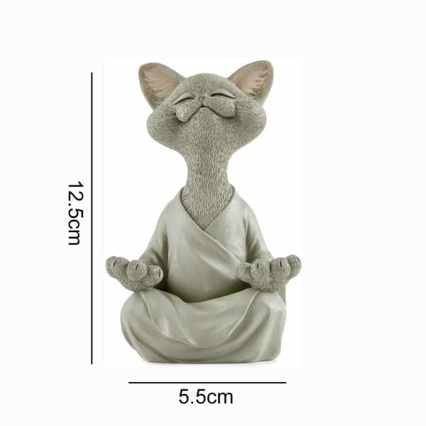 Buddha katt statue meditasjon yoga samleobjekt gave til katt