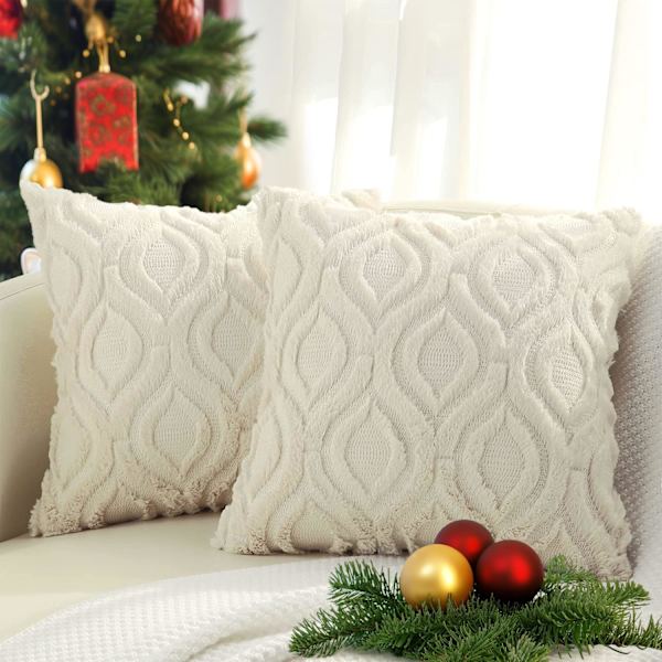 Putetrekk til sofa, 2 stk., 45x45cm, beige