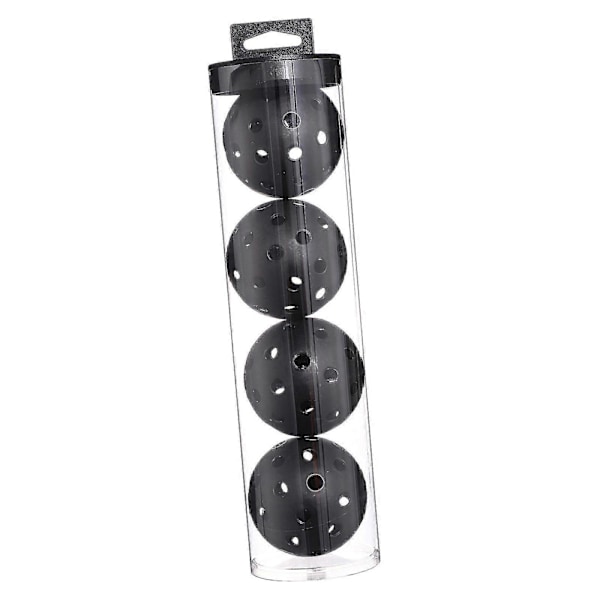 Inomhus Pickleballs - Pickleballbollar för Inomhusbanor - 4-pack Pickleballs - Tournament Pickleballs Black 74mm