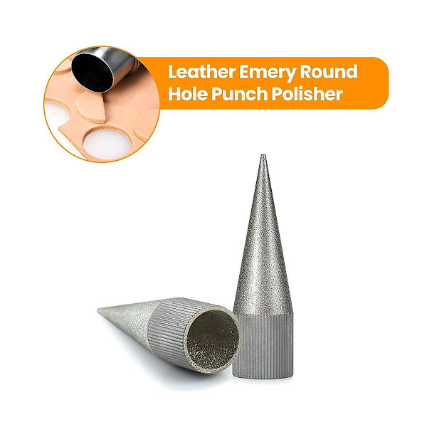 Nahkainen Emery-pyöreän reiän rei'itin kiillotin hiomakone 3-16mm Diy nahkarei'itin reunan teroitustyökalu rei'itin manuaalinen kiillotustyökalu