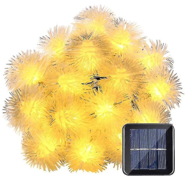 7m 50 Led Solar String Lights Keiju koristevalot juhla- ja juhlakoristeet (lämmin valkoinen)