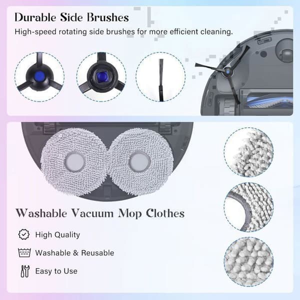 T50 Tilbehør til Ecovacs Deebot Ecovacs Deebot T50 Omni / T50 Pro Omni Robotstøvsuger,