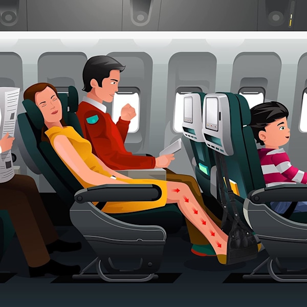 Flygplansfotstöd - Bästa resetillbehör, Flygrestillbehör, Ingen krockande fothängmatta och bärbart flygplansbenstöd